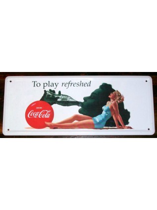 Metal Plate - Coca Cola - Pin up, Gil Elvgren