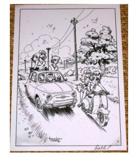 WALTHERY - Ex Libris Fiat 500 & Vespa