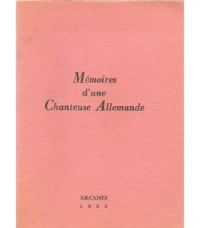 MEMOIRES D'UNE CHANTEUSE ALLEMANDE