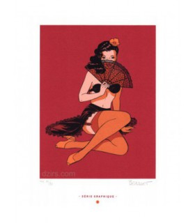 BERTHET - Ex Libris Pin-up Série Graphique