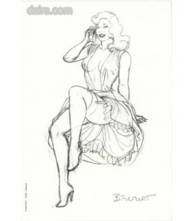 BERTHET - Ex Libris Pin-up