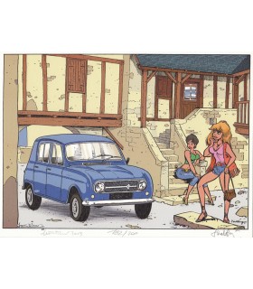 WALTHERY - Ex Libris Renault 4L